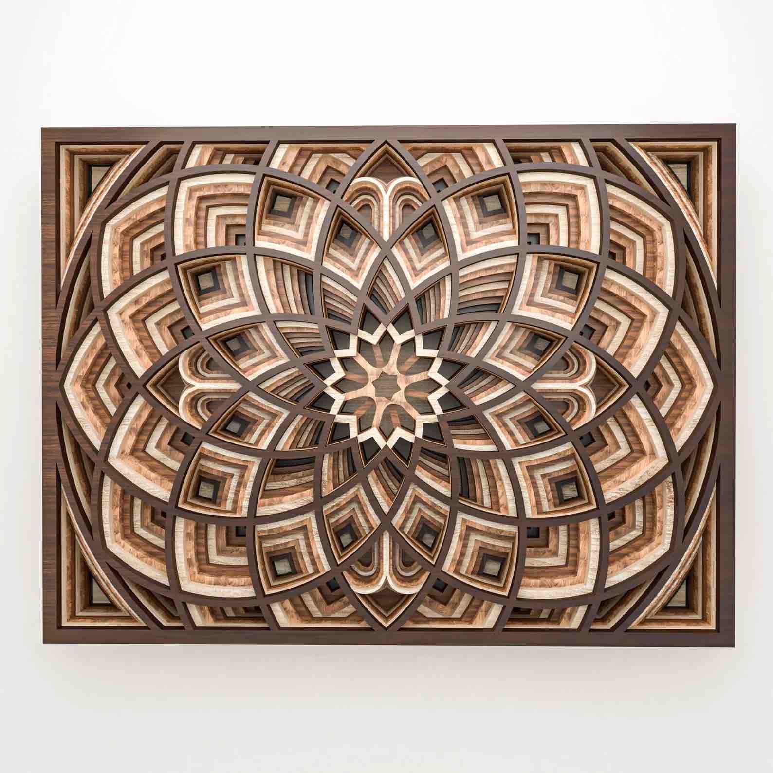 Floral Multi-Layer Wooden Wall Art Decor