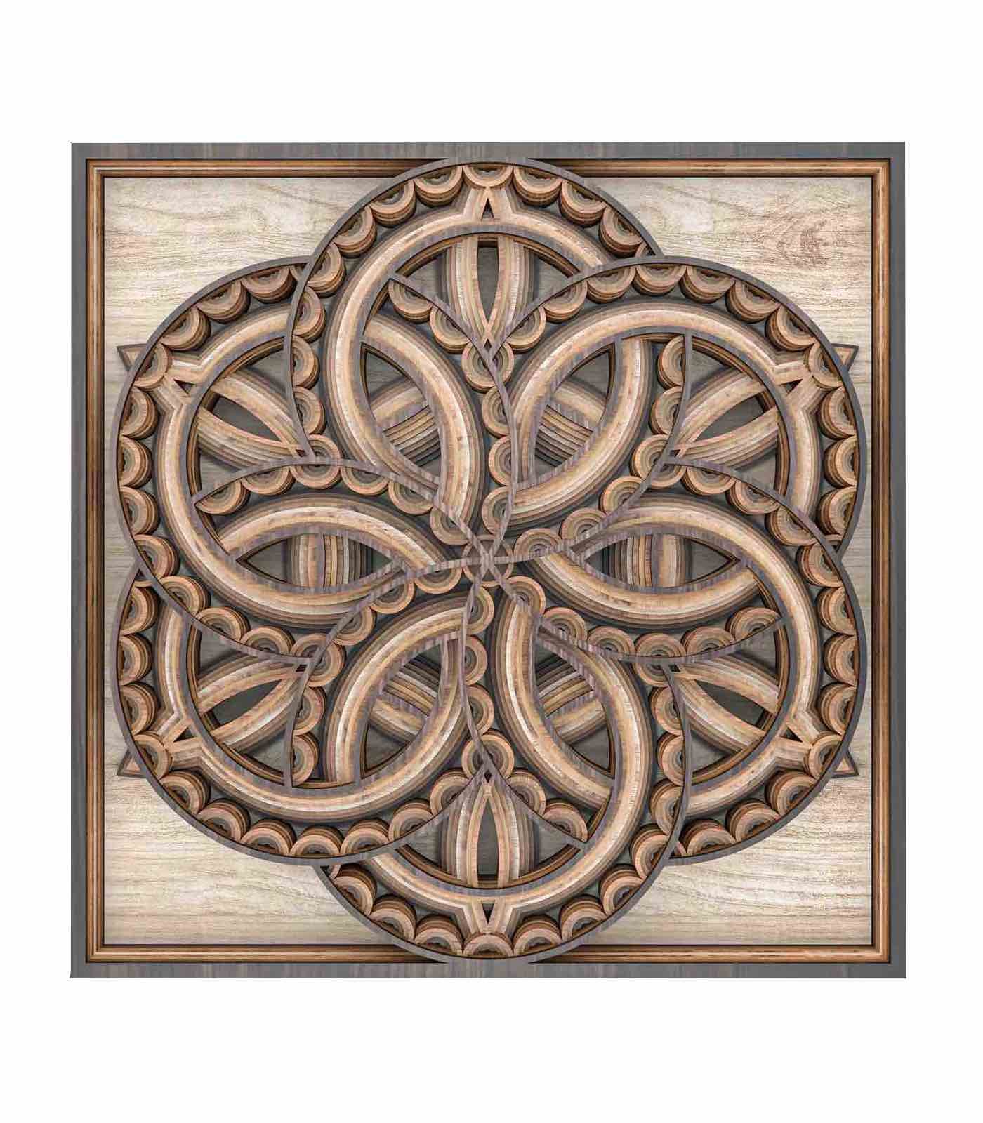 Ring Multi-Layer Wooden Wall Art Decor product pic Natural wood colors