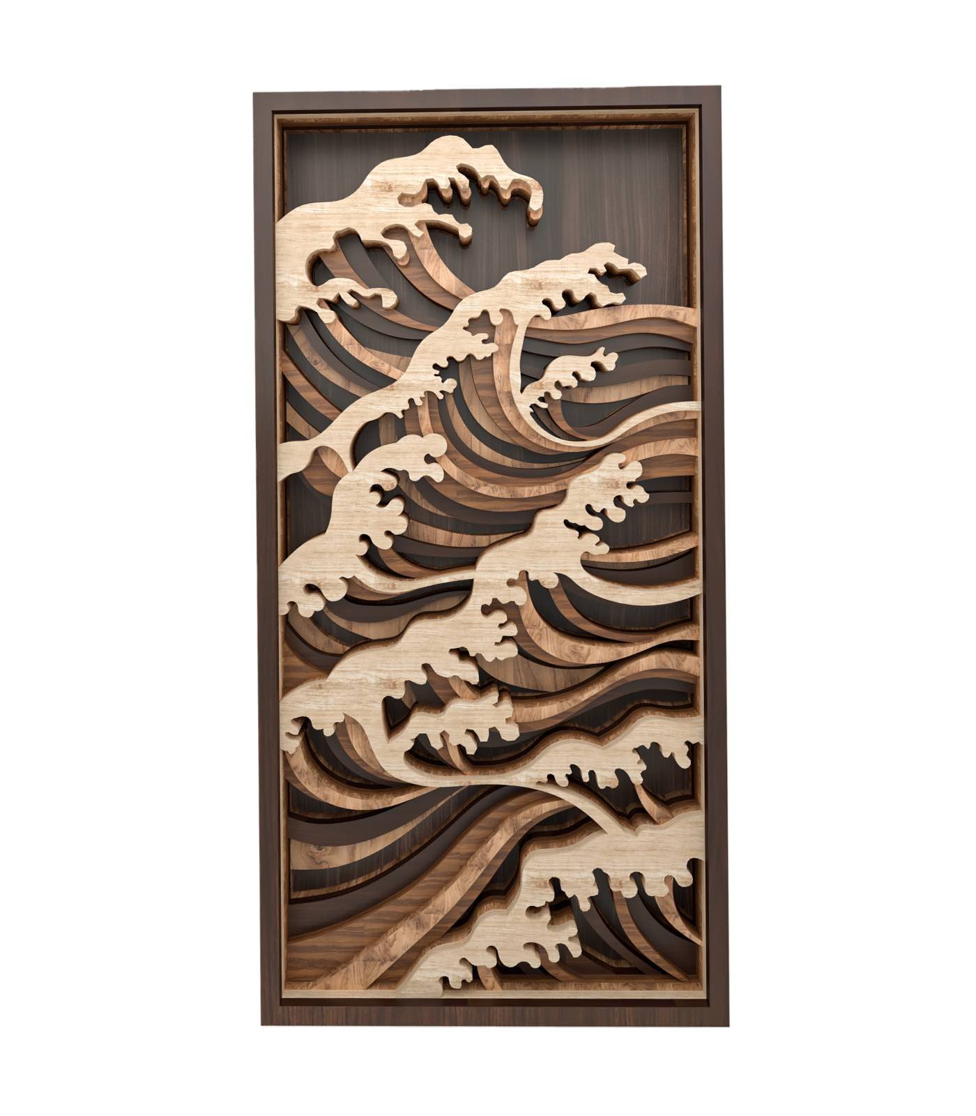 ocean-waves-wooden-layered-wall-art-Product-picture